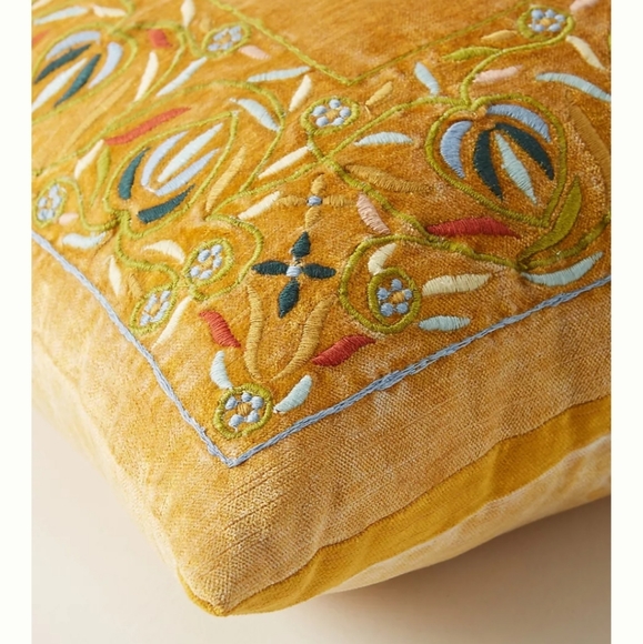 Anthropologie Velvet Satyana square pillow - Picture 3 of 8